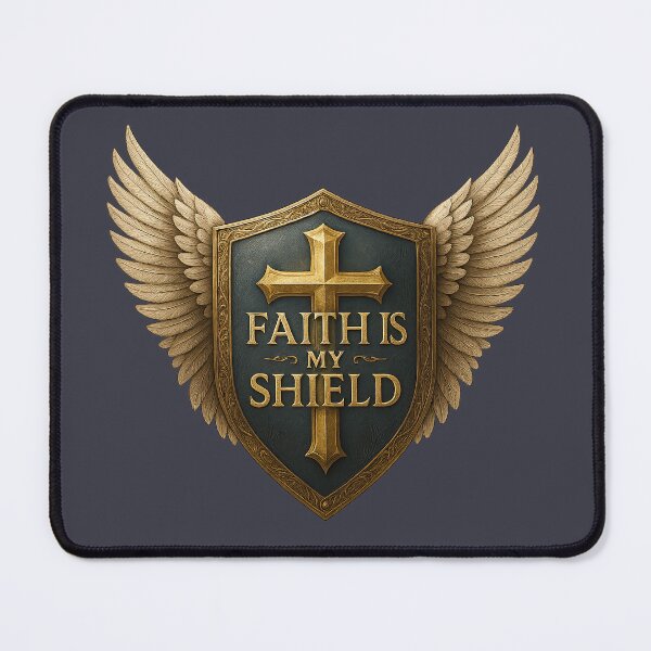 Item preview, Faith Is My Shield Cross designed and sold by JaelTees.