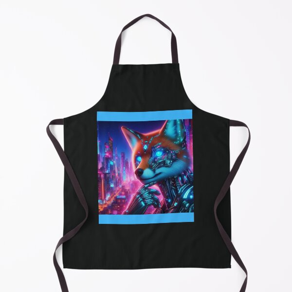 Item preview, Fox with Neon Eyes – Futuristic Digital Art designed and sold by Ulla22.