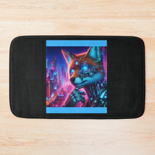 Item preview,  Fox with Neon Eyes – Futuristic Digital Art designed and sold by Ulla22.