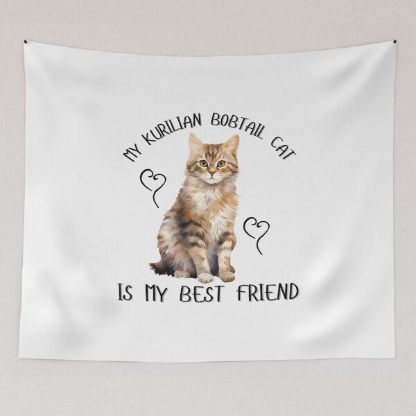 Item preview, My Kurilian Bobtail Cat Is My Best Friend designed and sold by Viikis.