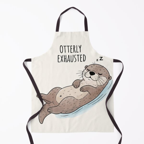 Item preview, Classic Cute Otter Charm - Otterly Exhausted designed and sold by StudioJohan.