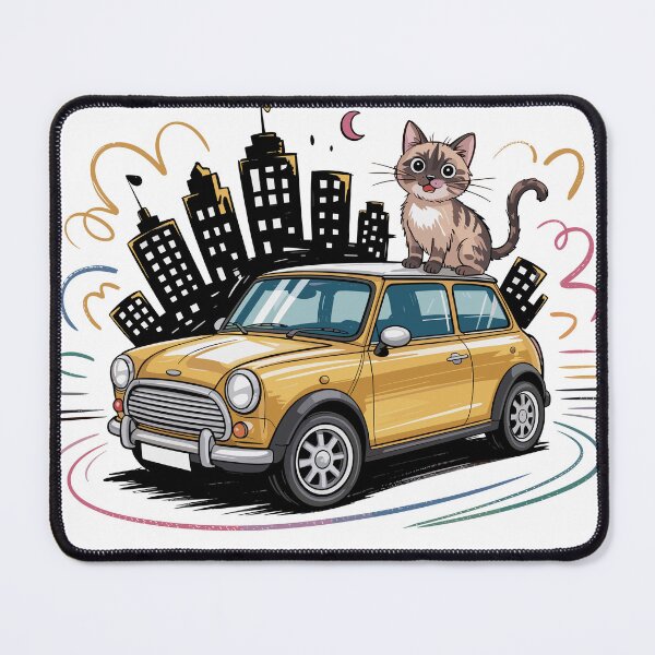 Item preview, Vintage Classic Car Fun Cars Criative Cat designed and sold by PrintCarClub.