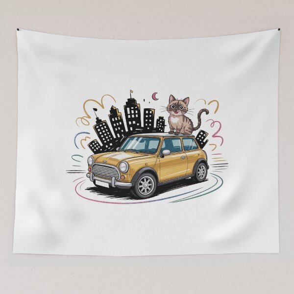 Item preview, Vintage Classic Car Fun Cars Criative Cat designed and sold by PrintCarClub.