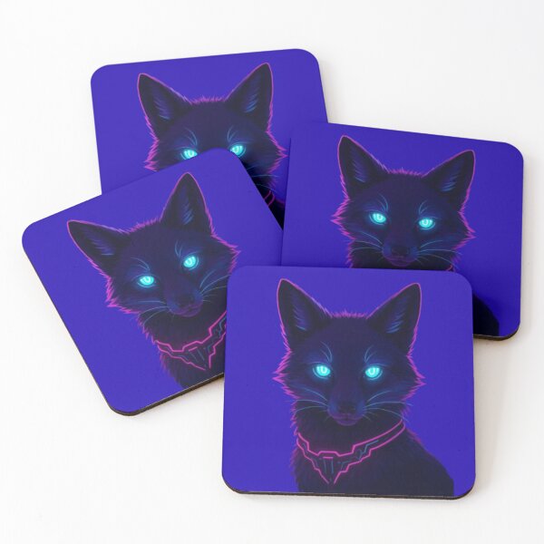 Item preview,  Fox with Neon Eyes – Futuristic Digital Art designed and sold by Ulla22.