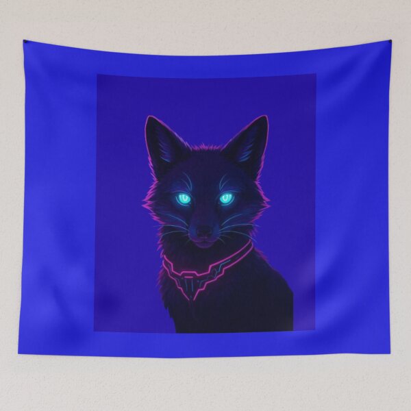 Item preview,  Fox with Neon Eyes – Futuristic Digital Art designed and sold by Ulla22.