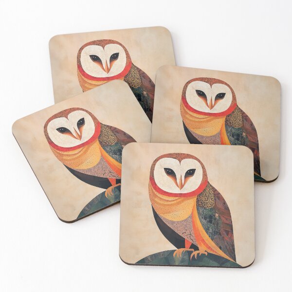 Item preview, A beautiful artistic design of a barn owl with a radial composition. designed and sold by HEMRO.