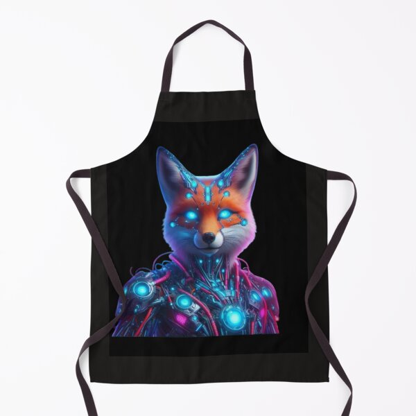Item preview, Fox with Neon Eyes – Futuristic Digital Art designed and sold by Ulla22.