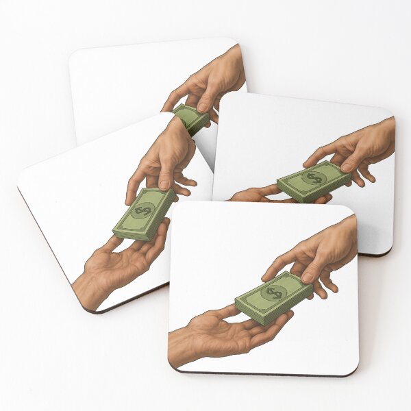 Item preview, Hands Passing Cash Money Illustration designed and sold by Nuvijo.