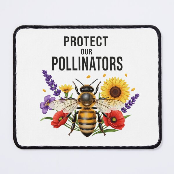 Item preview, Protect Our Pollinators - Bee & Floral Conservation Design designed and sold by ART-POD-PL.