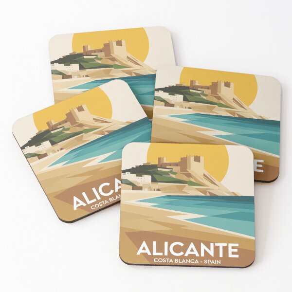 Item preview, Alicante Minimal Geometric Poster – Costa Blanca Spain Wall Art designed and sold by Timeless Design.