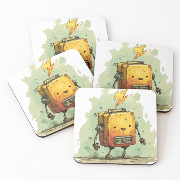 Item preview, Adorable Toaster Robot – Whimsical Steampunk Cartoon Character designed and sold by Moss and Moon Studio.
