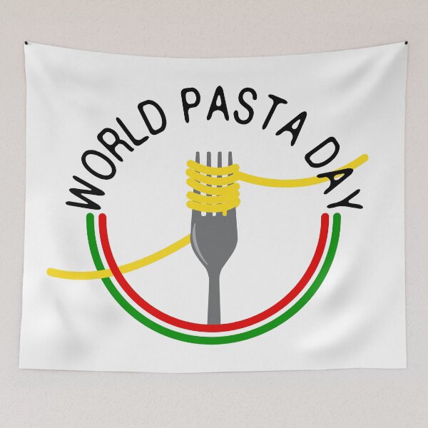 Item preview, World Pasta Day Logo designed and sold by HotHibiscus.