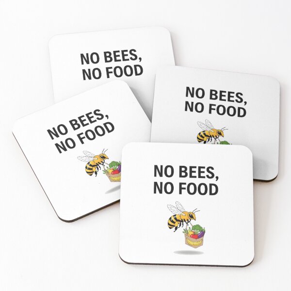 Item preview, No Bees, No Food - Environmental & Food Security Design designed and sold by ART-POD-PL.