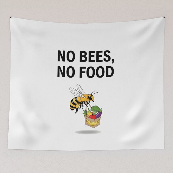 Item preview, No Bees, No Food - Environmental & Food Security Design designed and sold by ART-POD-PL.