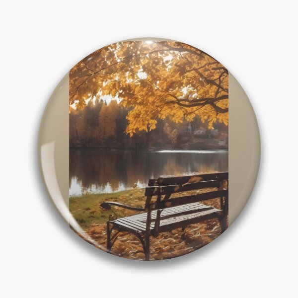 Item preview, Autumn Fall Lake Scene Wall Art Poster | Peaceful Nature Landscape Home Decor for Living Room, Bedroom, Office & Seasonal Gift Autumn Coasters designed and sold by CertainTees Clothing & Accessories .