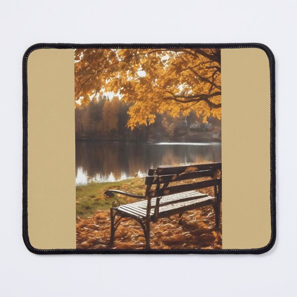 Item preview, Autumn Fall Lake Scene Wall Art Poster | Peaceful Nature Landscape Home Decor for Living Room, Bedroom, Office & Seasonal Gift Autumn Coasters designed and sold by CertainTees Clothing & Accessories .