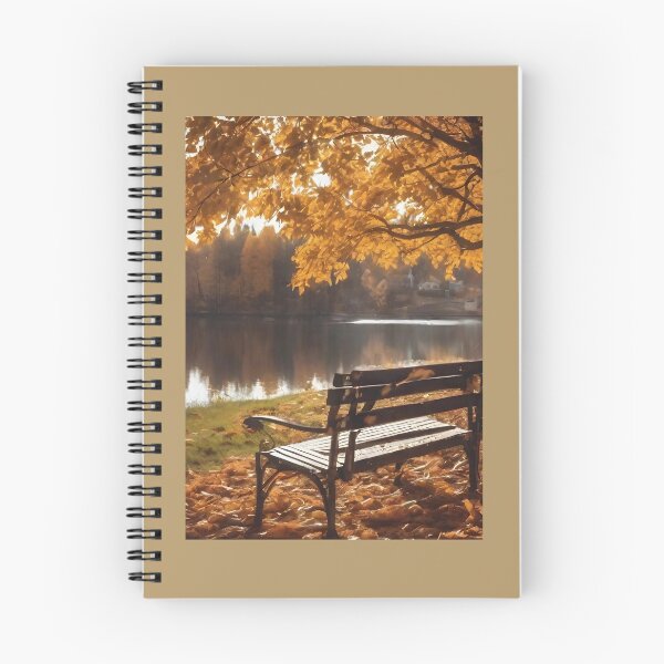 Item preview, Autumn Fall Lake Scene Wall Art Poster | Peaceful Nature Landscape Home Decor for Living Room, Bedroom, Office & Seasonal Gift Autumn Coasters designed and sold by CertainTees Clothing & Accessories .