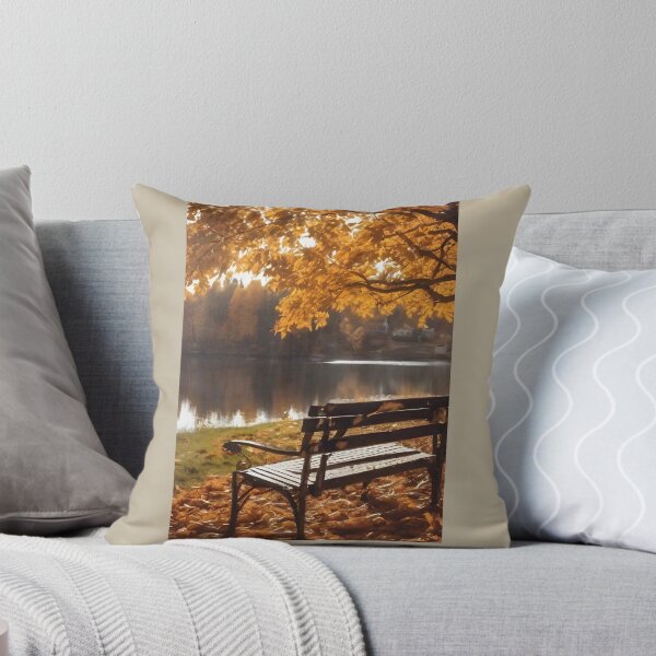 Item preview, Autumn Fall Lake Scene Wall Art Poster | Peaceful Nature Landscape Home Decor for Living Room, Bedroom, Office & Seasonal Gift Autumn Coasters designed and sold by CertainTees Clothing & Accessories .