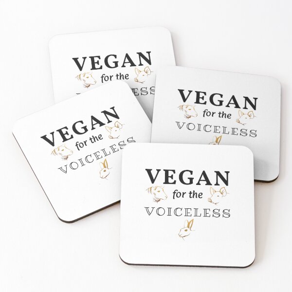 Item preview, Vegan for the Voiceless – Minimalist Rabbit, Pig & Sheep Design designed and sold by VirginieSan.