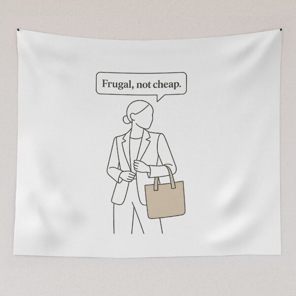 Item preview, Frugal Chic Meme Minimalist Design – Stylish & Subtle designed and sold by StickyGuys.
