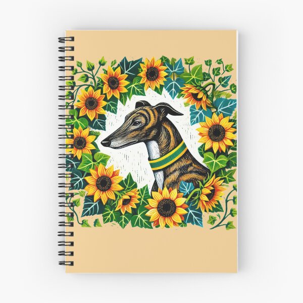 Item preview, Brindle Greyhound Sunflower designed and sold by FrictionMaxxing.