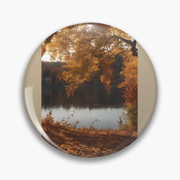Item preview, Autumn Fall Lake Scene Wall Clock, Coffee Mug & Shower Curtain | Peaceful Nature Home Decor & Seasonal Gift Collection designed and sold by CertainTees Clothing & Accessories .
