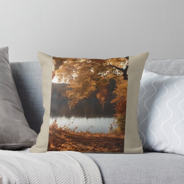 Item preview, Autumn Fall Lake Scene Wall Clock, Coffee Mug & Shower Curtain | Peaceful Nature Home Decor & Seasonal Gift Collection designed and sold by CertainTees Clothing & Accessories .