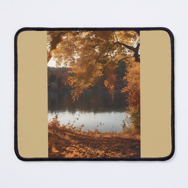 Item preview, Autumn Fall Lake Scene Wall Clock, Coffee Mug & Shower Curtain | Peaceful Nature Home Decor & Seasonal Gift Collection designed and sold by CertainTees Clothing & Accessories .