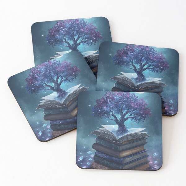 Item preview, Books and Tree of Life at Night designed and sold by The Dream Lab.