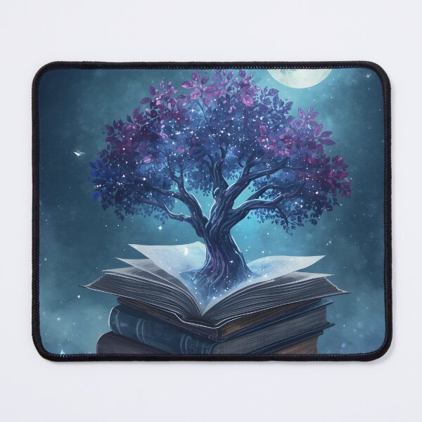 Item preview, Books and Tree of Life at Night designed and sold by The Dream Lab.