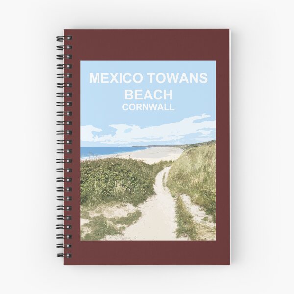 Item preview, Mexico Towans Cornwall. St Ives Bay Hayle Cornish gift Kernow Travel location poster  designed and sold by BarbaraGlebska.
