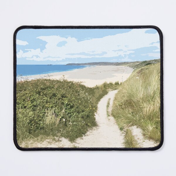 Item preview, Mexico Towans Cornwall. St Ives Bay Hayle Cornish gift Kernow Travel location poster designed and sold by BarbaraGlebska.