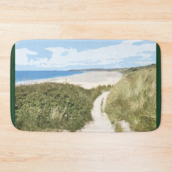 Item preview, Mexico Towans Cornwall. St Ives Bay Hayle Cornish gift Kernow Travel location poster  designed and sold by BarbaraGlebska.