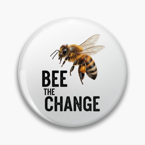 Item preview, Bee The Change - Inspirational Bee Slogan Design designed and sold by ART-POD-PL.