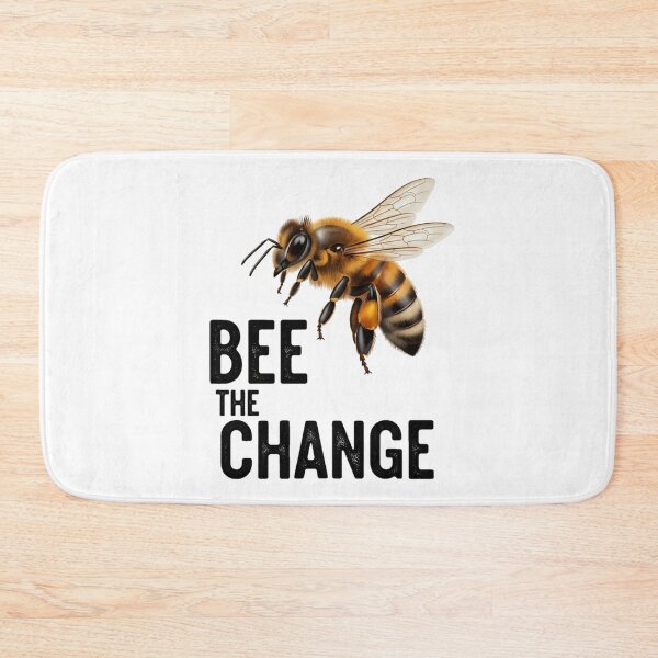 Item preview, Bee The Change - Inspirational Bee Slogan Design designed and sold by ART-POD-PL.
