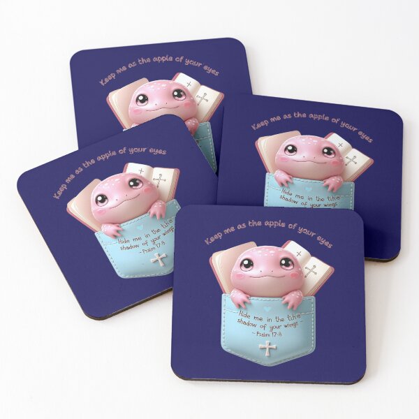 Item preview, Kawaii Axolotl Psalm 17:8 – Christian Mental Health & Faith Pocket Encouragement Design designed and sold by AmenAlways.