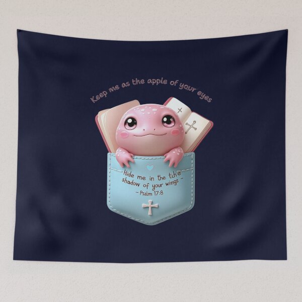 Item preview, Kawaii Axolotl Psalm 17:8 – Christian Mental Health & Faith Pocket Encouragement Design designed and sold by AmenAlways.