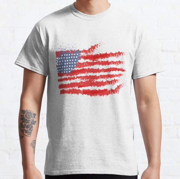 Grunge Flag of America for Patriots Classic T-Shirt
