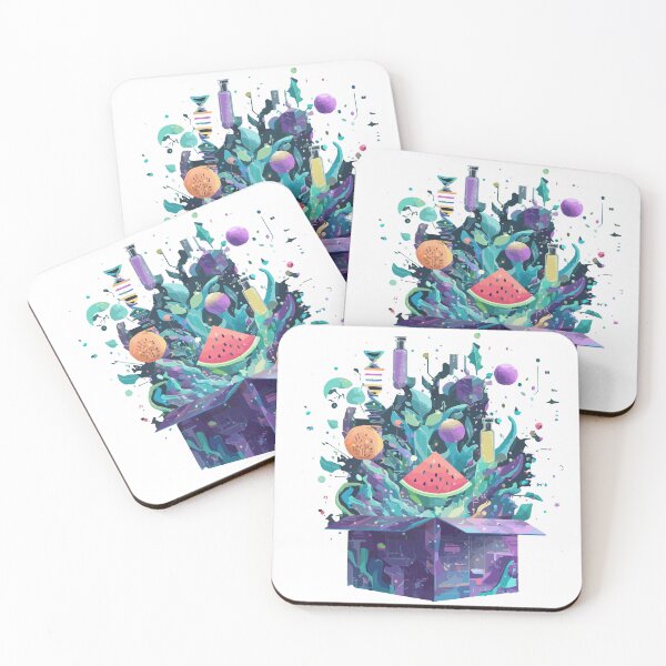 Item preview, Cosmic Watermelon Explosion – Surreal Science Fantasy Art designed and sold by Moss and Moon Studio.