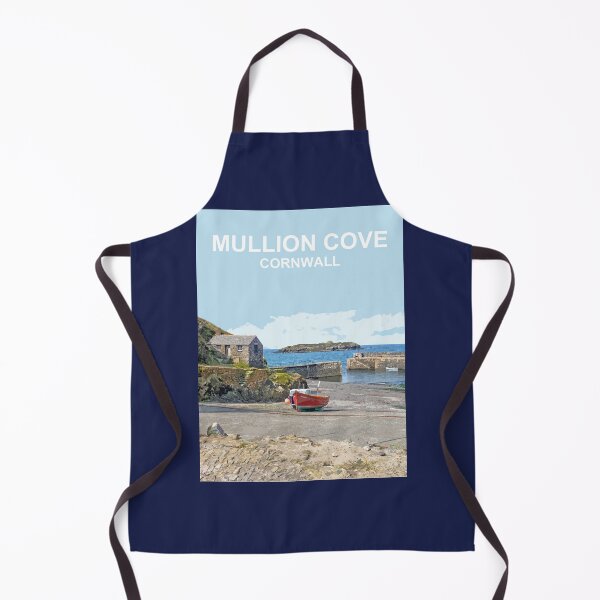 Item preview, Mullion Cove Cornwall.Lizard Peninsula Cornish gift Kernow Travel location poster designed and sold by BarbaraGlebska.