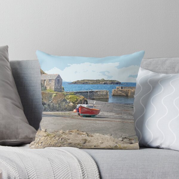 Item preview, Mullion Cove Cornwall.Lizard Peninsula Cornish gift Kernow Travel location poster  designed and sold by BarbaraGlebska.