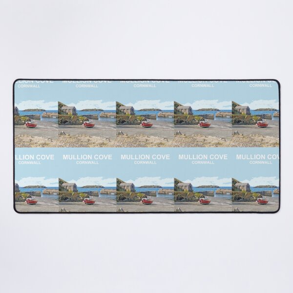 Item preview, Mullion Cove Cornwall.Lizard Peninsula Cornish gift Kernow Travel location poster designed and sold by BarbaraGlebska.