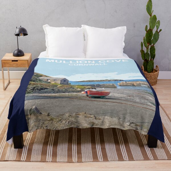 Item preview, Mullion Cove Cornwall.Lizard Peninsula Cornish gift Kernow Travel location poster  designed and sold by BarbaraGlebska.