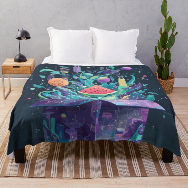 Item preview, Cosmic Watermelon Explosion – Surreal Science Fantasy Art designed and sold by Moss and Moon Studio.