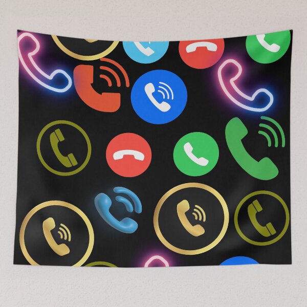 Item preview, Colourful phone call icon patterns designed and sold by Cre8Gift.