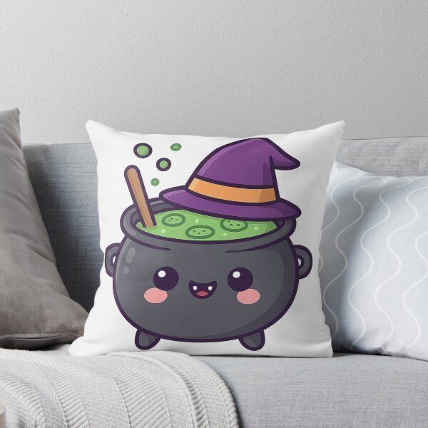 Item preview, Kawaii Halloween Witch Cauldron Cute Soup Cartoon designed and sold by ThaiArtShop.