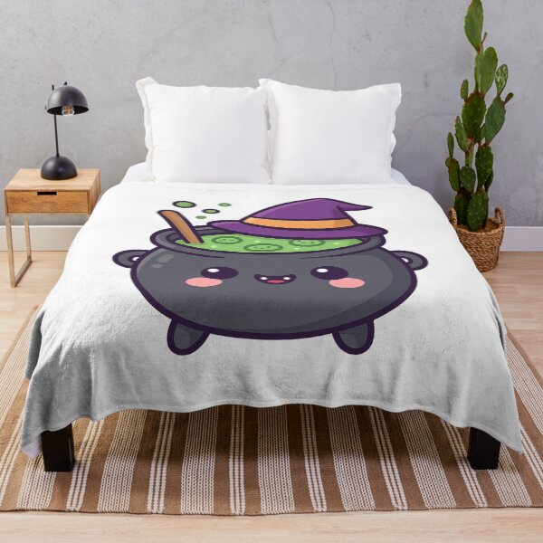 Item preview, Kawaii Halloween Witch Cauldron Cute Soup Cartoon designed and sold by ThaiArtShop.