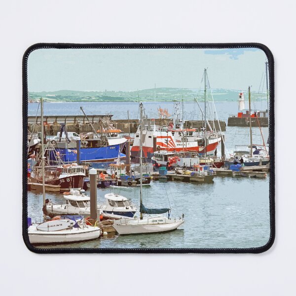 Item preview, Newlyn Cornwall.PenzanceCornish gift Kernow Travel location poster designed and sold by BarbaraGlebska.