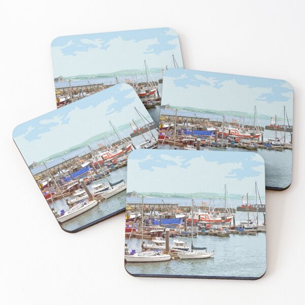 Item preview, Newlyn Cornwall.PenzanceCornish gift Kernow Travel location poster  designed and sold by BarbaraGlebska.
