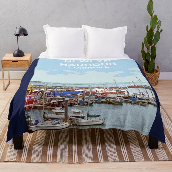 Item preview, Newlyn Cornwall.PenzanceCornish gift Kernow Travel location poster  designed and sold by BarbaraGlebska.